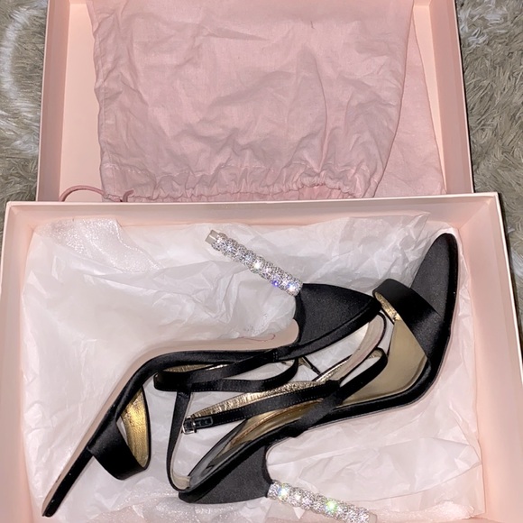 Sophie Webster Satin Rosalind Crystal heeled Sandal - Picture 4 of 4